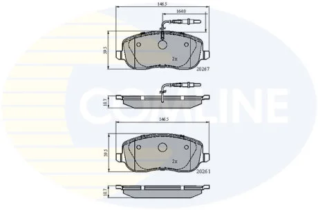 - Гальмівні колодки до дисків COMLINE CBP11158