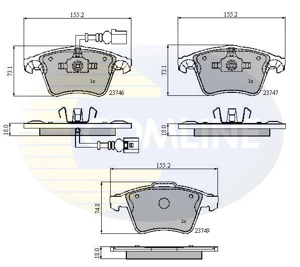 Comline - Гальмівні колодки до дисків COMLINE CBP11312 (фото 1)