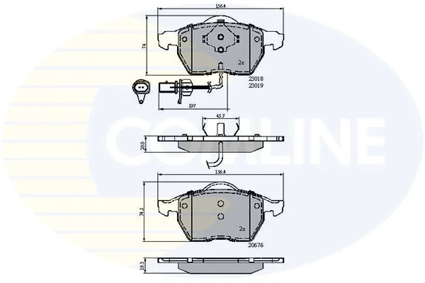 Comline - Гальмівні колодки до дисків COMLINE CBP11542 (фото 1)