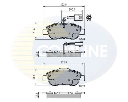 Comline - Гальмівні колодки до дисків COMLINE CBP11600