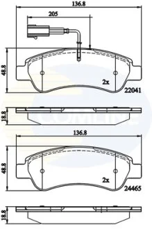 Comline - Гальмівні колодки до дисків COMLINE CBP11604
