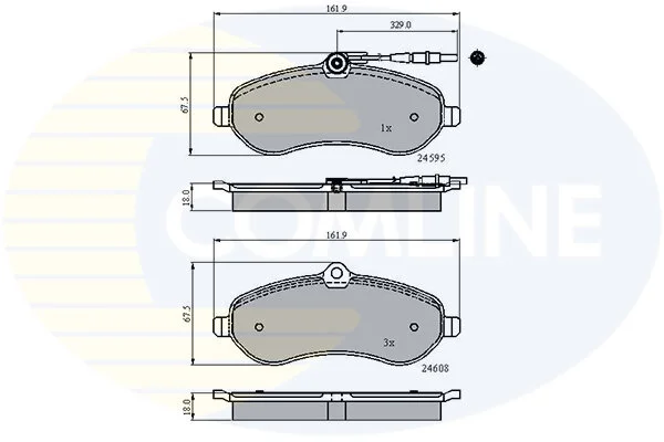 Comline - Гальмівні колодки до дисків COMLINE CBP11621 (фото 1)