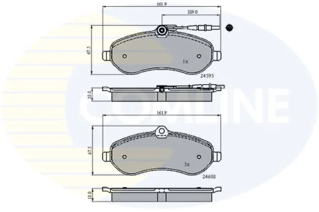 Comline - Гальмівні колодки до дисків COMLINE CBP11621
