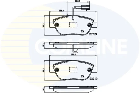 Comline - Гальмівні колодки до дисків COMLINE CBP12140