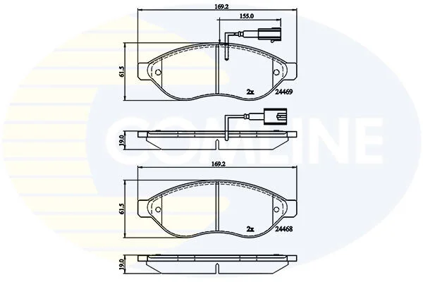 Comline - Гальмівні колодки до дисків COMLINE CBP12227 (фото 1)