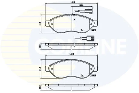 Comline - Гальмівні колодки до дисків COMLINE CBP12227