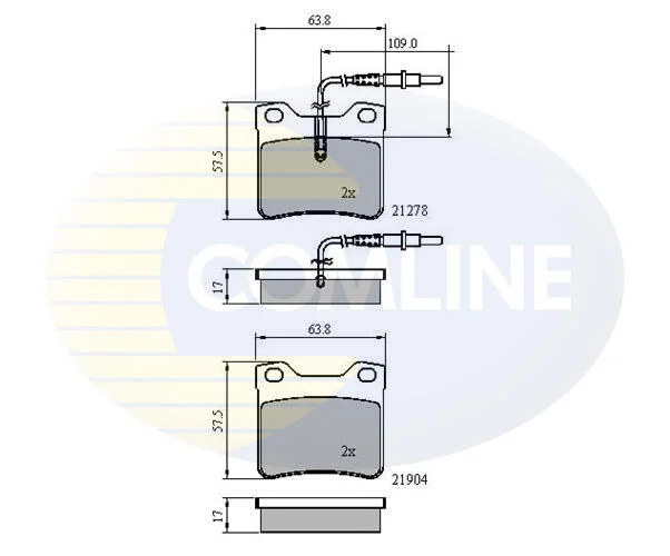 Comline - Гальмівні колодки до дисків COMLINE CBP1455 (фото 1)