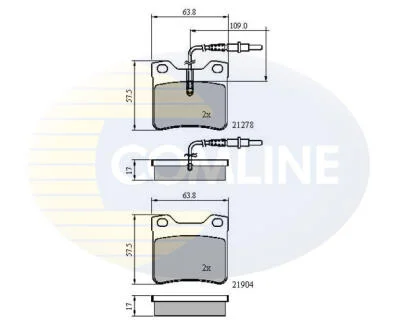 Comline - Гальмівні колодки до дисків COMLINE CBP1455