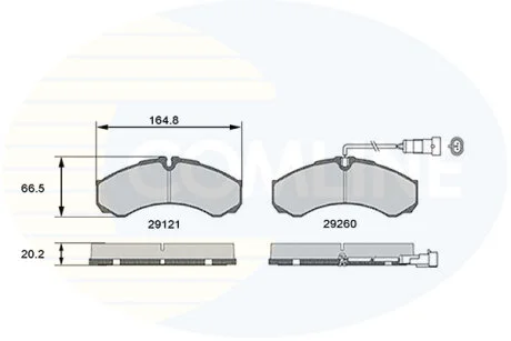 Comline - Гальмівні колодки до дисків COMLINE CBP16031