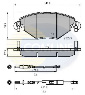 Comline - Гальмівні колодки до дисків COMLINE CBP21120