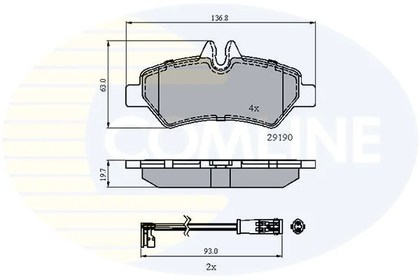 Comline - Гальмівні колодки до дисків COMLINE CBP21556 (фото 1)