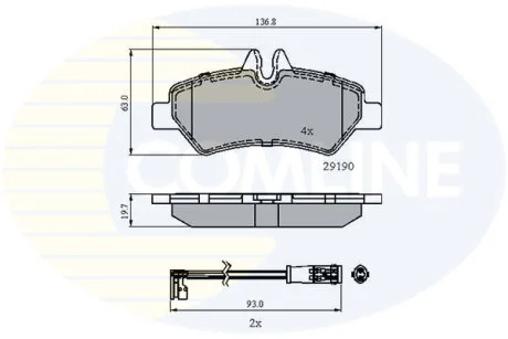 Comline - Гальмівні колодки до дисків COMLINE CBP21556