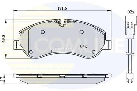 Comline - Гальмівні колодки до дисків COMLINE CBP22142