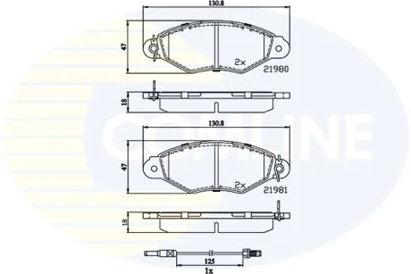 Comline - Гальмівні колодки до дисків COMLINE CBP2485