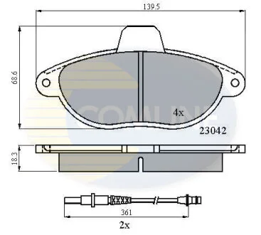 Comline - Гальмівні колодки до дисків COMLINE CBP2714