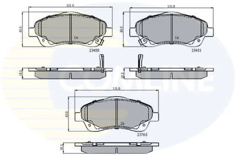 Comline - Гальмівні колодки до дисків COMLINE CBP31140