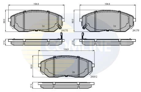 Comline - Гальмівні колодки до дисків COMLINE CBP31178