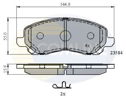 Comline - Гальмівні колодки до дисків COMLINE CBP31256