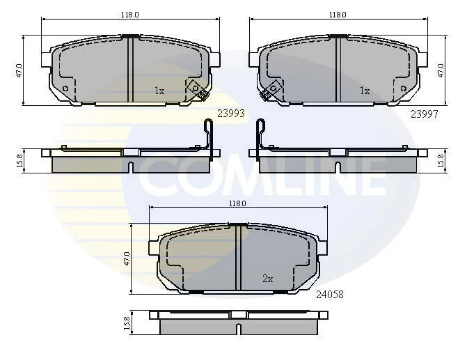 Comline - Гальмівні колодки до дисків COMLINE CBP31288 (фото 1)