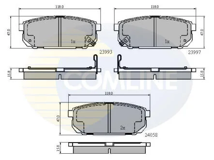 Comline - Гальмівні колодки до дисків COMLINE CBP31288
