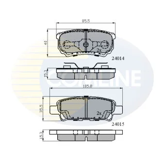 Comline - Гальмівні колодки до дисків COMLINE CBP31290