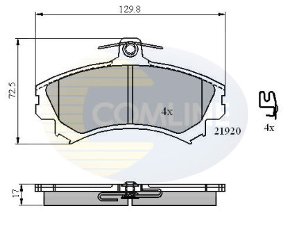 - Гальмівні колодки до дисків COMLINE CBP31304