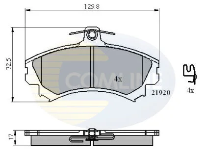 Comline - Гальмівні колодки до дисків COMLINE CBP31304