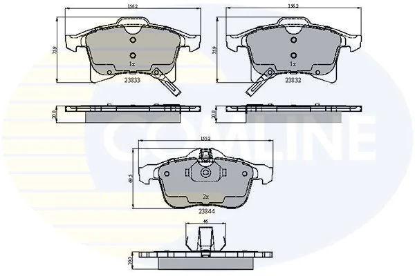 Comline - Гальмівні колодки до дисків COMLINE CBP31307 (фото 1)