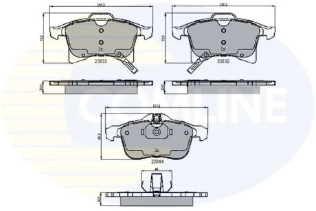 Comline - Гальмівні колодки до дисків COMLINE CBP31307