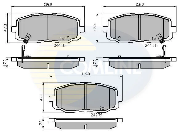 Comline - Гальмівні колодки до дисків COMLINE CBP31319 (фото 1)