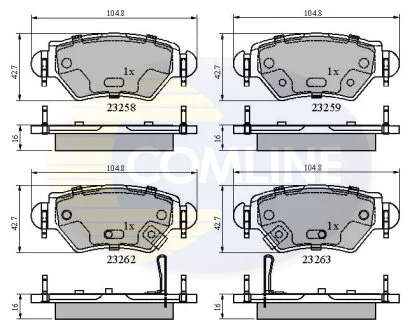 Comline - Гальмівні колодки до дисків COMLINE CBP31504
