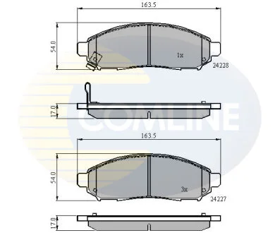 Comline - Гальмівні колодки до дисків COMLINE CBP31520