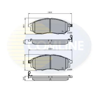 Comline - Гальмівні колодки до дисків COMLINE CBP31524