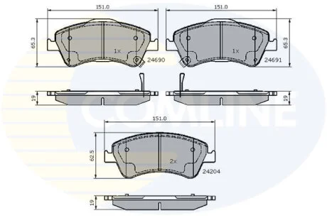 Comline - Гальмівні колодки до дисків COMLINE CBP31588
