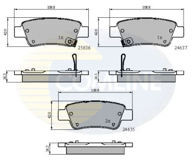 Comline - Гальмівні колодки до дисків COMLINE CBP31674