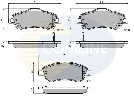Comline - Гальмівні колодки до дисків COMLINE CBP31705