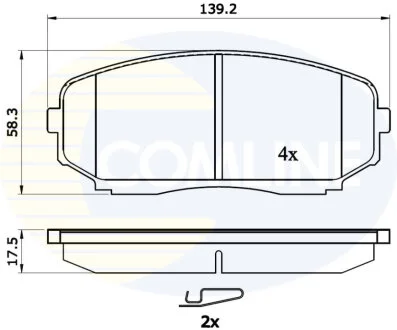 Comline - Гальмівні колодки до дисків COMLINE CBP31724
