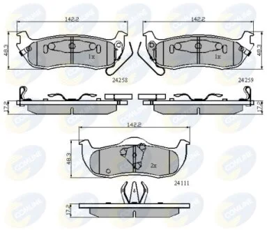 Comline - Гальмівні колодки до дисків COMLINE CBP31734