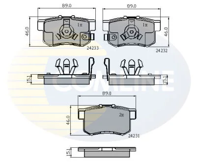 Comline - Гальмівні колодки до дисків COMLINE CBP31736
