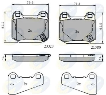 Comline - Гальмівні колодки до дисків COMLINE CBP31755