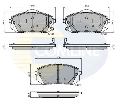 Comline - Гальмівні колодки до дисків COMLINE CBP31768