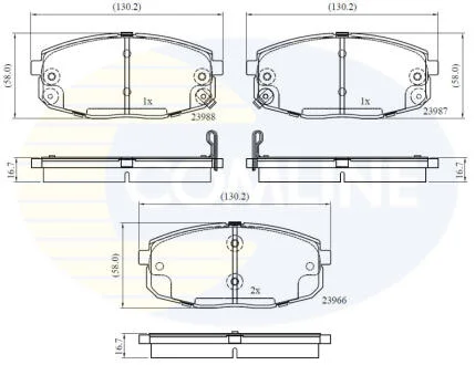 Comline - Гальмівні колодки до дисків COMLINE CBP31798