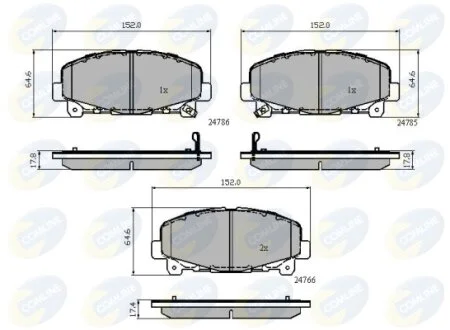Comline - Гальмівні колодки до дисків COMLINE CBP32010