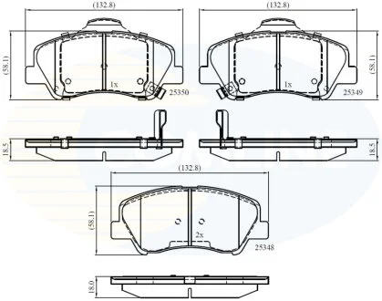 Comline - Гальмівні колодки до дисків COMLINE CBP32040