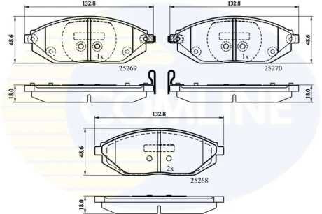 Comline - Гальмівні колодки до дисків COMLINE CBP32150