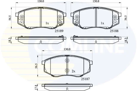 Comline - Гальмівні колодки до дисків COMLINE CBP32194