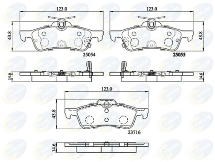 Comline - Гальмівні колодки до дисків COMLINE CBP32204