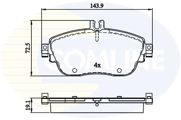 Comline - Гальмівні колодки до дисків COMLINE CBP32208 (фото 1)