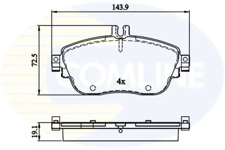 Comline - Гальмівні колодки до дисків COMLINE CBP32208