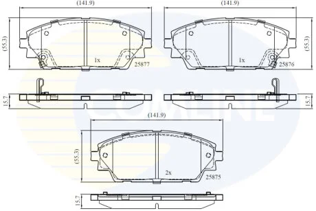 Comline - Гальмівні колодки до дисків COMLINE CBP32242